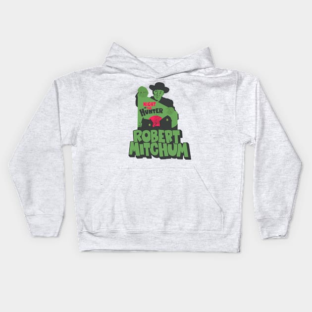 The Night of the Hunter: Captivating Robert Mitchum's Iconic Performance Kids Hoodie by Boogosh